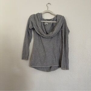 Banana Republic Luxury Cashmere Blend Gray Cowl Neck Long Sleeve Sweater large